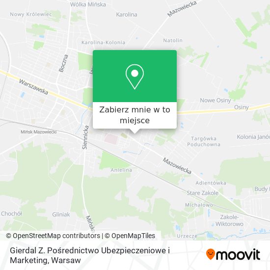 Mapa Gierdal Z. Pośrednictwo Ubezpieczeniowe i Marketing