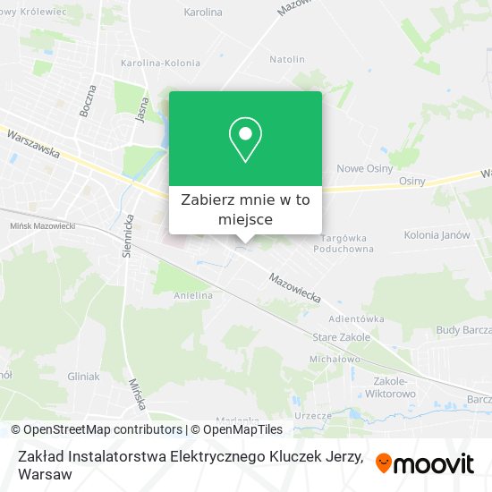 Mapa Zakład Instalatorstwa Elektrycznego Kluczek Jerzy