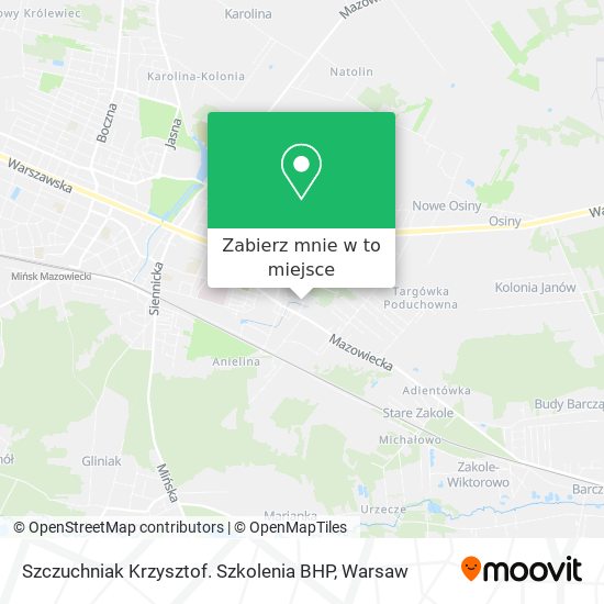 Mapa Szczuchniak Krzysztof. Szkolenia BHP