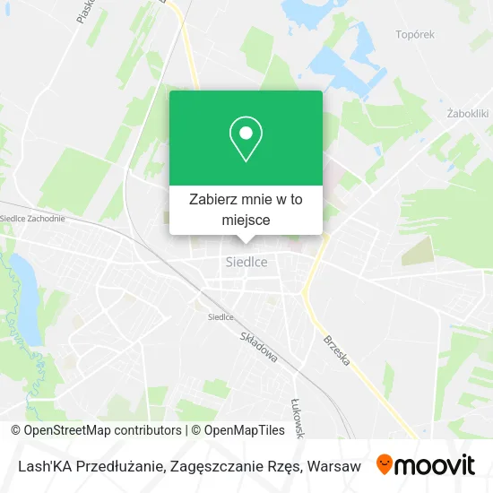 Mapa Lash'KA Przedłużanie, Zagęszczanie Rzęs