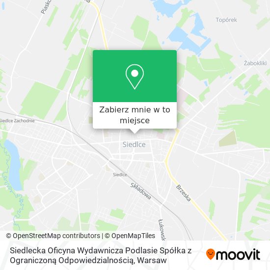 Mapa Siedlecka Oficyna Wydawnicza Podlasie Spółka z Ograniczoną Odpowiedzialnością