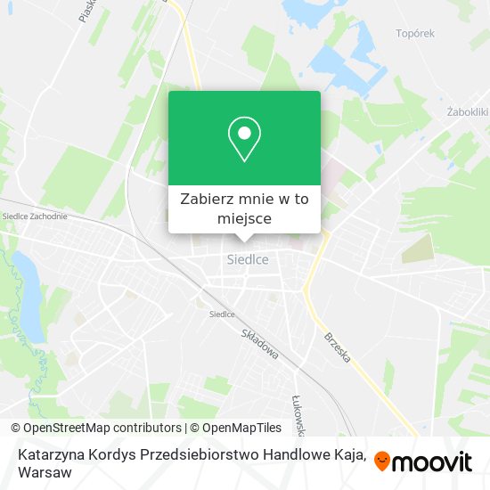 Mapa Katarzyna Kordys Przedsiebiorstwo Handlowe Kaja