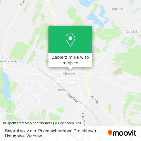 Mapa Bisprol sp. z o.o. Przedsiębiorstwo Projektowo - Usługowe