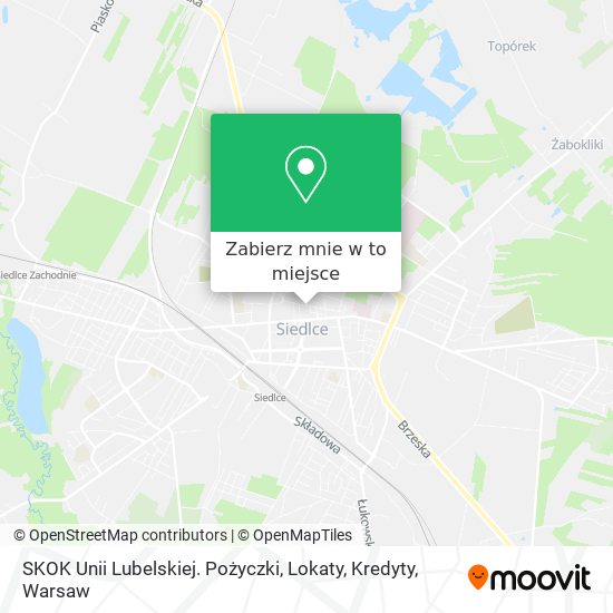 Mapa SKOK Unii Lubelskiej. Pożyczki, Lokaty, Kredyty