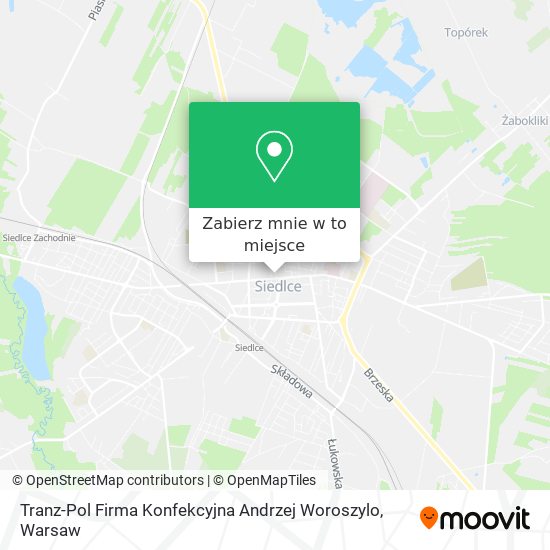 Mapa Tranz-Pol Firma Konfekcyjna Andrzej Woroszylo