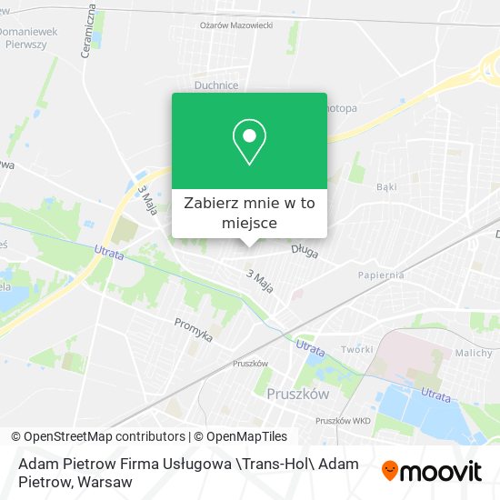 Mapa Adam Pietrow Firma Usługowa \Trans-Hol\ Adam Pietrow