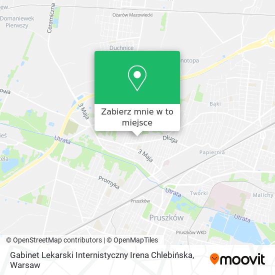 Mapa Gabinet Lekarski Internistyczny Irena Chlebińska