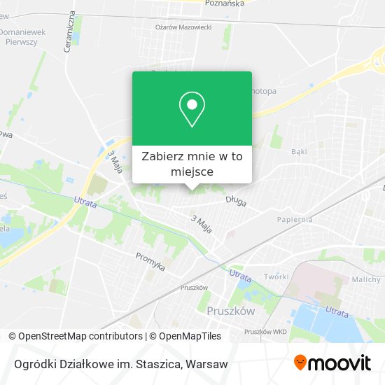 Mapa Ogródki Działkowe im. Staszica