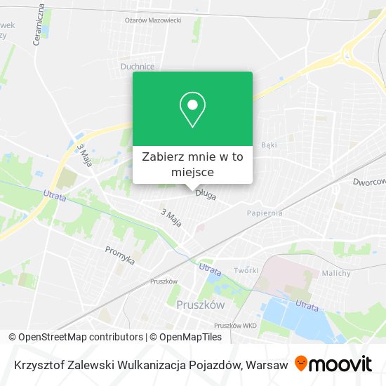 Mapa Krzysztof Zalewski Wulkanizacja Pojazdów