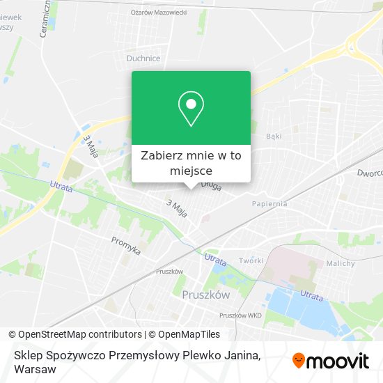 Mapa Sklep Spożywczo Przemysłowy Plewko Janina