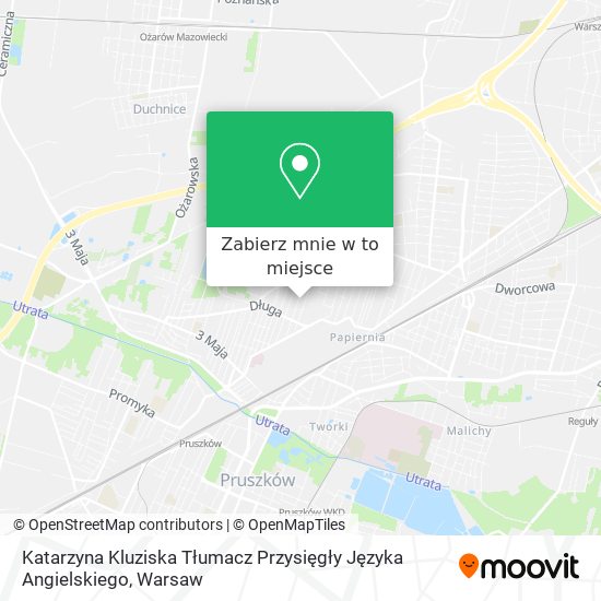 Mapa Katarzyna Kluziska Tłumacz Przysięgły Języka Angielskiego