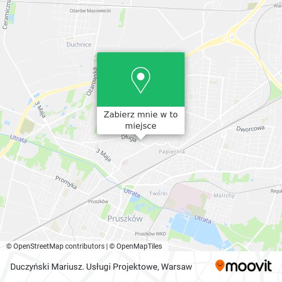 Mapa Duczyński Mariusz. Usługi Projektowe