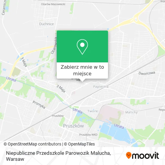 Mapa Niepubliczne Przedszkole Parowozik Malucha