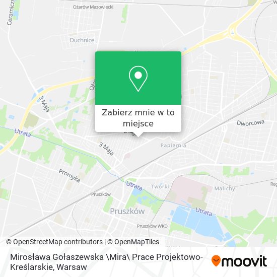 Mapa Mirosława Gołaszewska \Mira\ Prace Projektowo-Kreślarskie