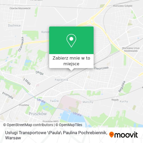 Mapa Usługi Transportowe \Paula\ Paulina Pochrebiennik