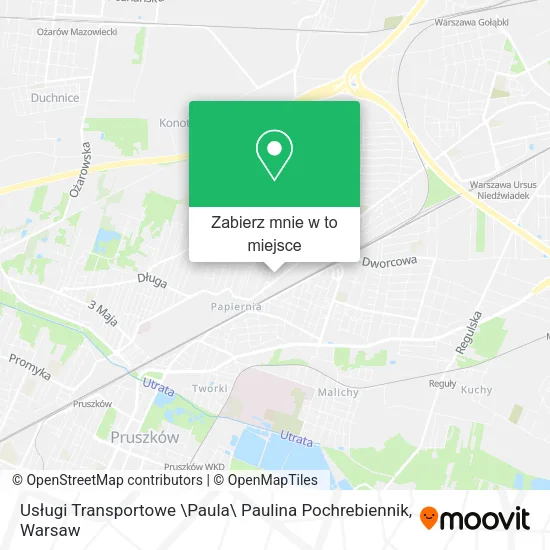 Mapa Usługi Transportowe \Paula\ Paulina Pochrebiennik