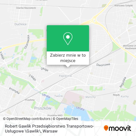 Mapa Robert Gawlik Przedsiębiorstwo Transportowo-Usługowe \Gawlik\