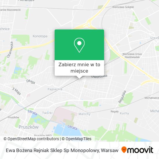 Mapa Ewa Bożena Rejniak Sklep Sp Monopolowy