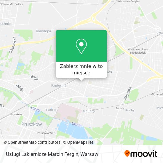 Mapa Usługi Lakiernicze Marcin Fergin