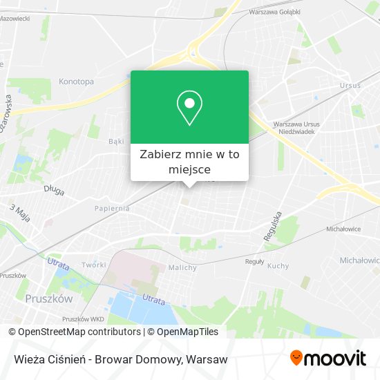 Mapa Wieża Ciśnień - Browar Domowy