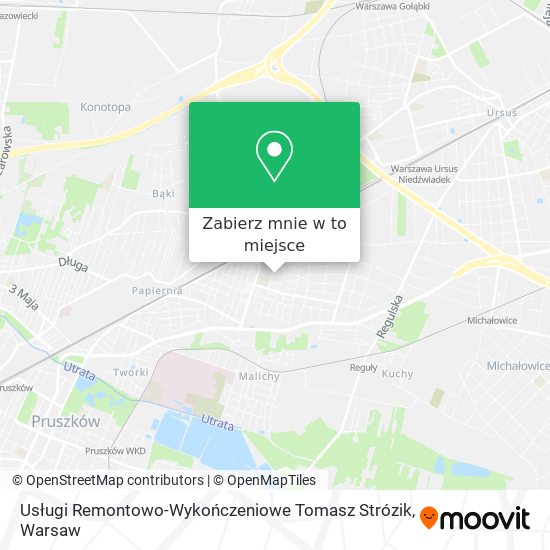 Mapa Usługi Remontowo-Wykończeniowe Tomasz Strózik