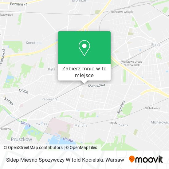 Mapa Sklep Miesno Spozywczy Witold Kocielski