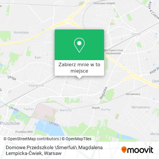 Mapa Domowe Przedszkole \Smerfuś\ Magdalena Łempicka-Ćwiek