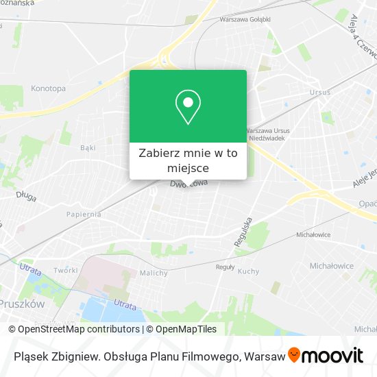 Mapa Pląsek Zbigniew. Obsługa Planu Filmowego