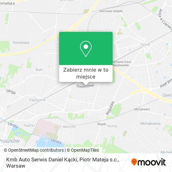 Mapa Kmb Auto Serwis Daniel Kącki, Piotr Mateja s.c.