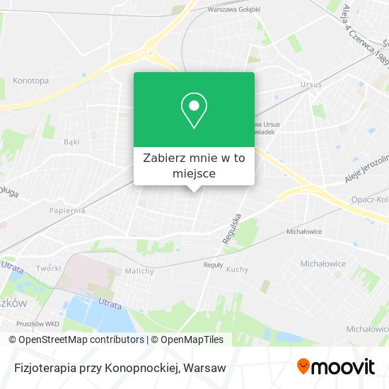 Mapa Fizjoterapia przy Konopnockiej