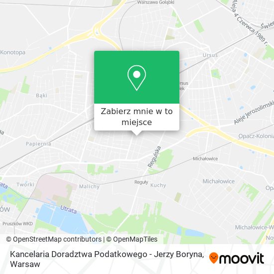 Mapa Kancelaria Doradztwa Podatkowego - Jerzy Boryna