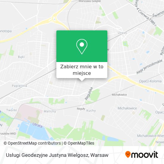 Mapa Usługi Geodezyjne Justyna Wielgosz