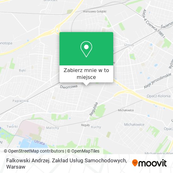 Mapa Falkowski Andrzej. Zakład Usług Samochodowych