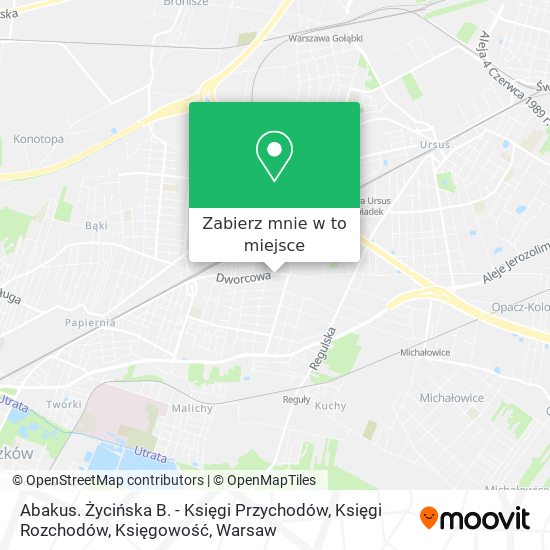 Mapa Abakus. Życińska B. - Księgi Przychodów, Księgi Rozchodów, Księgowość