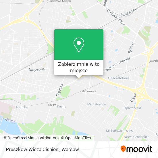 Mapa Pruszków Wieża Ciśnień.