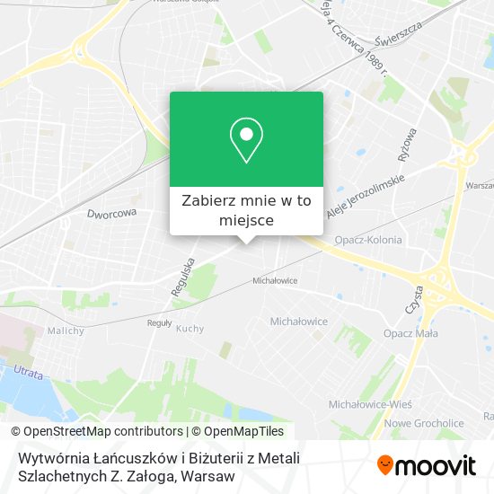 Mapa Wytwórnia Łańcuszków i Biżuterii z Metali Szlachetnych Z. Załoga