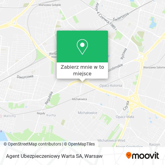 Mapa Agent Ubezpieczeniowy Warta SA