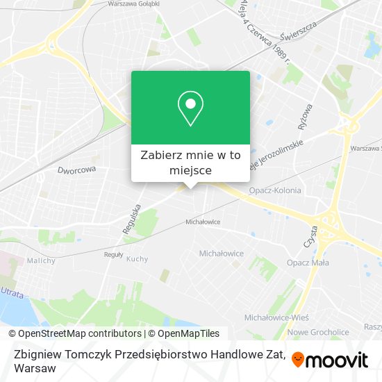 Mapa Zbigniew Tomczyk Przedsiębiorstwo Handlowe Zat