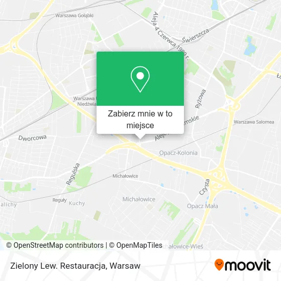 Mapa Zielony Lew. Restauracja