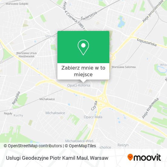 Mapa Usługi Geodezyjne Piotr Kamil Maul