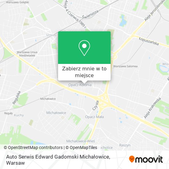 Mapa Auto Serwis Edward Gadomski Michałowice