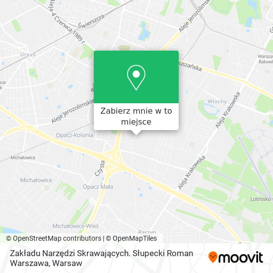 Mapa Zakładu Narzędzi Skrawających. Słupecki Roman Warszawa