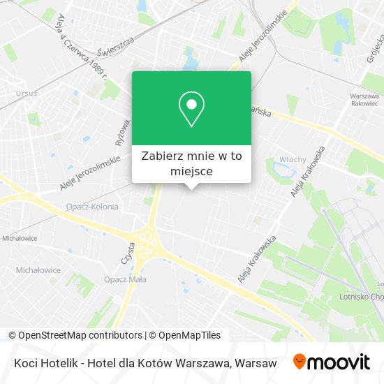 Mapa Koci Hotelik - Hotel dla Kotów Warszawa