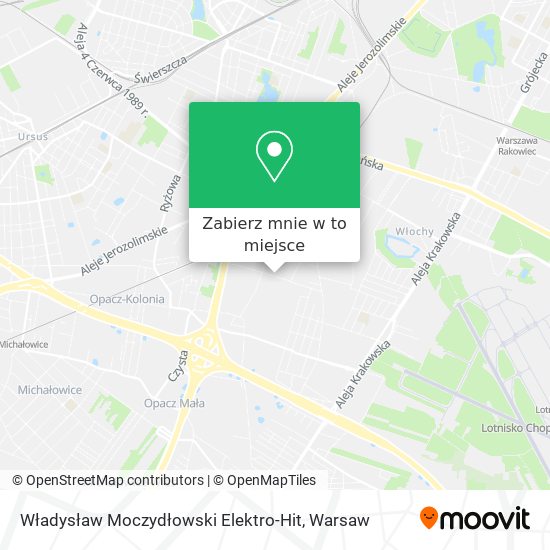 Mapa Władysław Moczydłowski Elektro-Hit