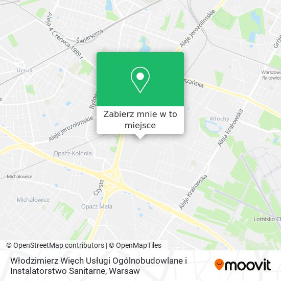 Mapa Włodzimierz Więch Usługi Ogólnobudowlane i Instalatorstwo Sanitarne