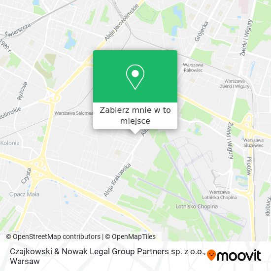 Mapa Czajkowski & Nowak Legal Group Partners sp. z o.o.