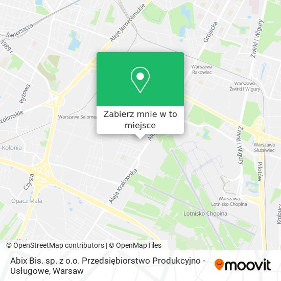 Mapa Abix Bis. sp. z o.o. Przedsiębiorstwo Produkcyjno - Usługowe