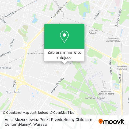 Mapa Anna Mazurkiewicz Punkt Przedszkolny Childcare Center \Nanny\