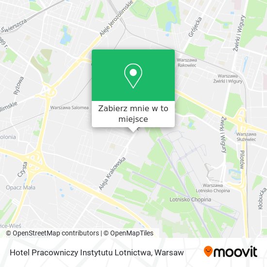 Mapa Hotel Pracowniczy Instytutu Lotnictwa