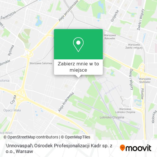 Mapa \Innovaspal\ Ośrodek Profesjonalizacji Kadr sp. z o.o.